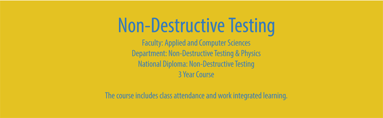 Non Destructive Course Programmes Vaal University Of - 