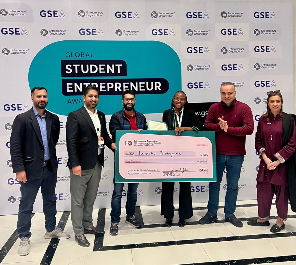 VUT student shines at the Global Student Entrepreneur Awards