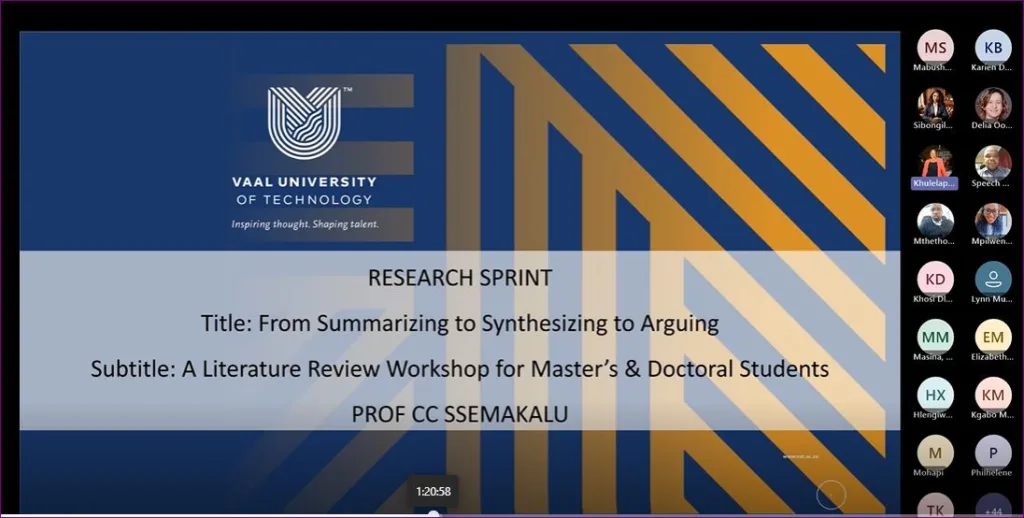 VUT library empowers researchers at 2025 online research seminar