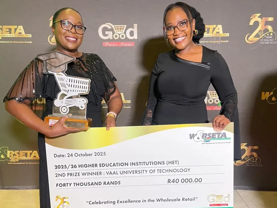 VUT department secures second place in 2025 W&RSETA Good Practice Awards