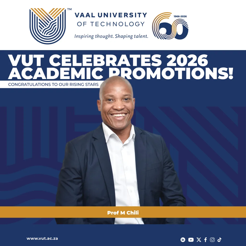Prof Chili template image – Vaal University of Technology From scholarship to strategy: Prof Chili’s journey to Associate Professor