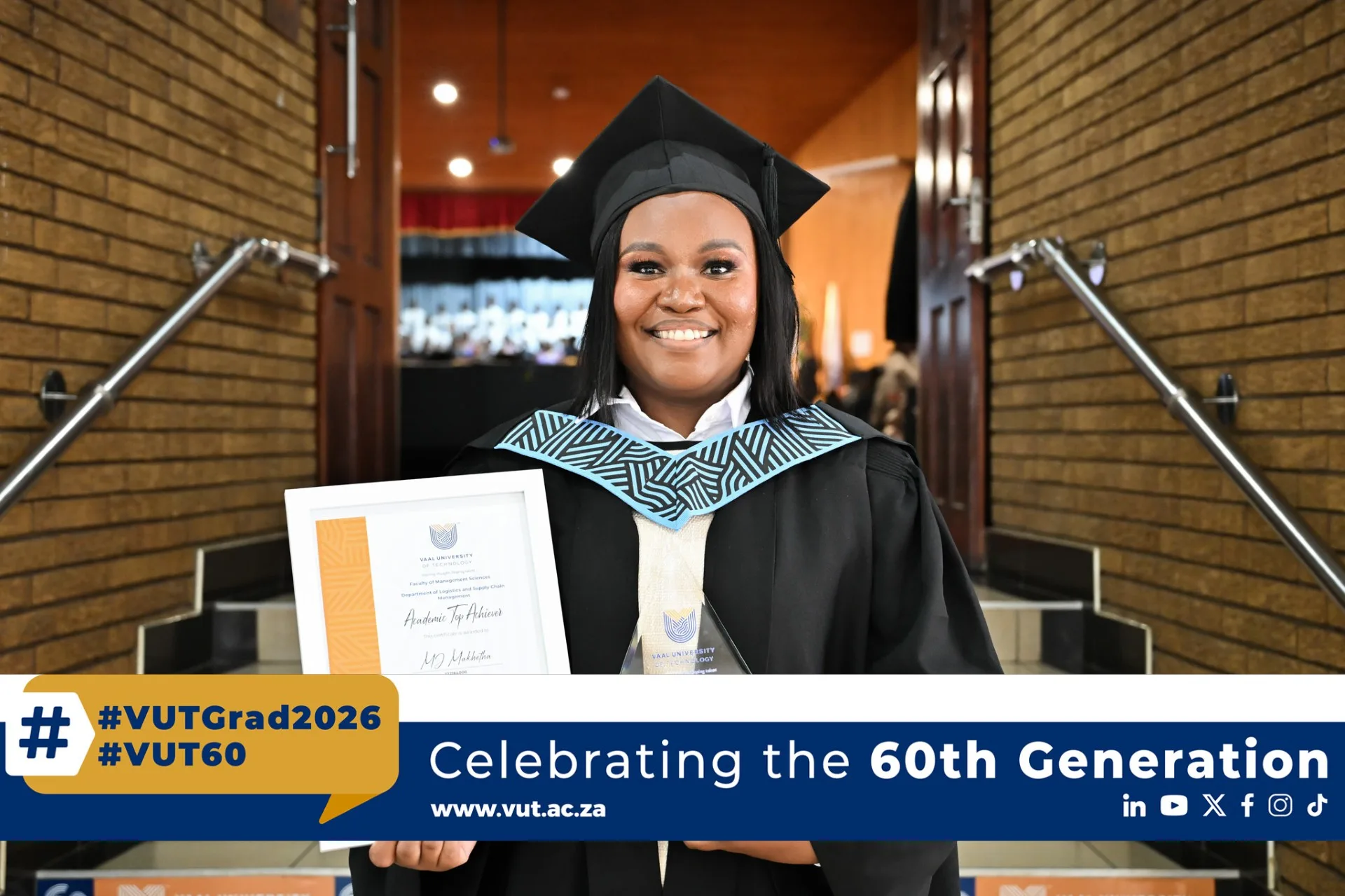 From the heart of the Vaal to academic heights, Ms Makhetha Modiehi rises as VUT’s top Logistics student
