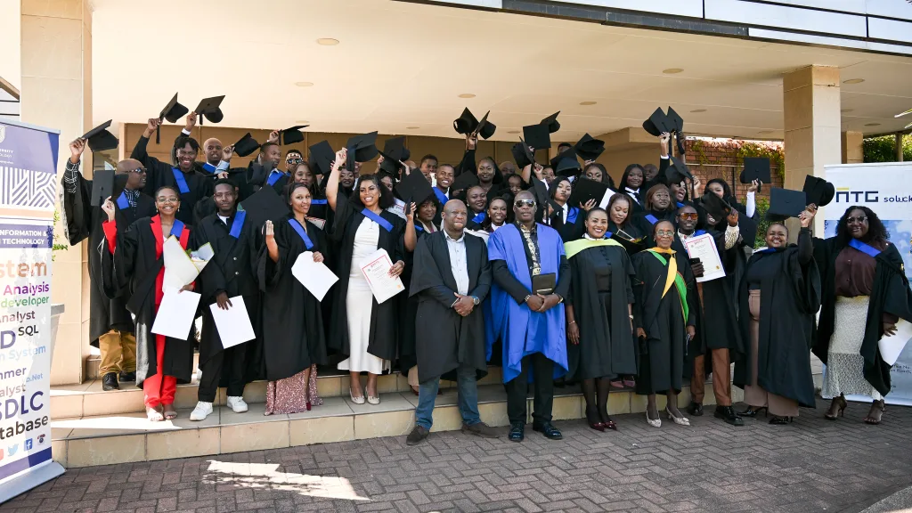 NTG Solutions – Vaal University of Technology NTG Solutions, in partnership with VUT, hosted its first graduation ceremony celebrating 12-month training graduates, skills development and empowerment