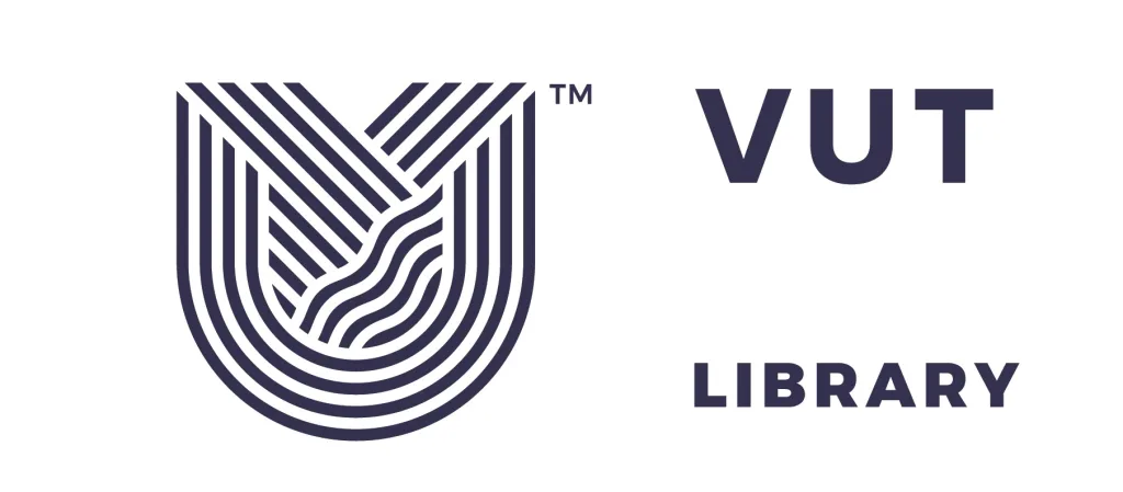 VUT Goldfields Library-03 – Vaal University of Technology VUT Library logo: dark blue geometric emblem on the left with 'VUT LIBRARY' in bold uppercase on the right.