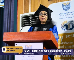 Dr Miseria Tishaniso Nyathi – Vaal University of Technology – Vaal University of Technology Dr Miseria Tishaniso Nyathi encourages VUT Management Sciences graduates to lead with excellence, adaptability and purpose as they embark on their professional journeys.