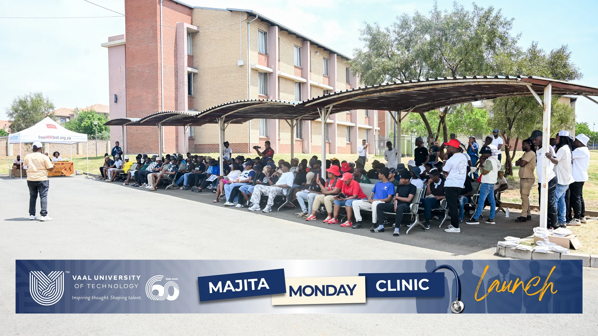VUT students and stakeholders gather at the Main Residence for the launch of the Male Clinic.