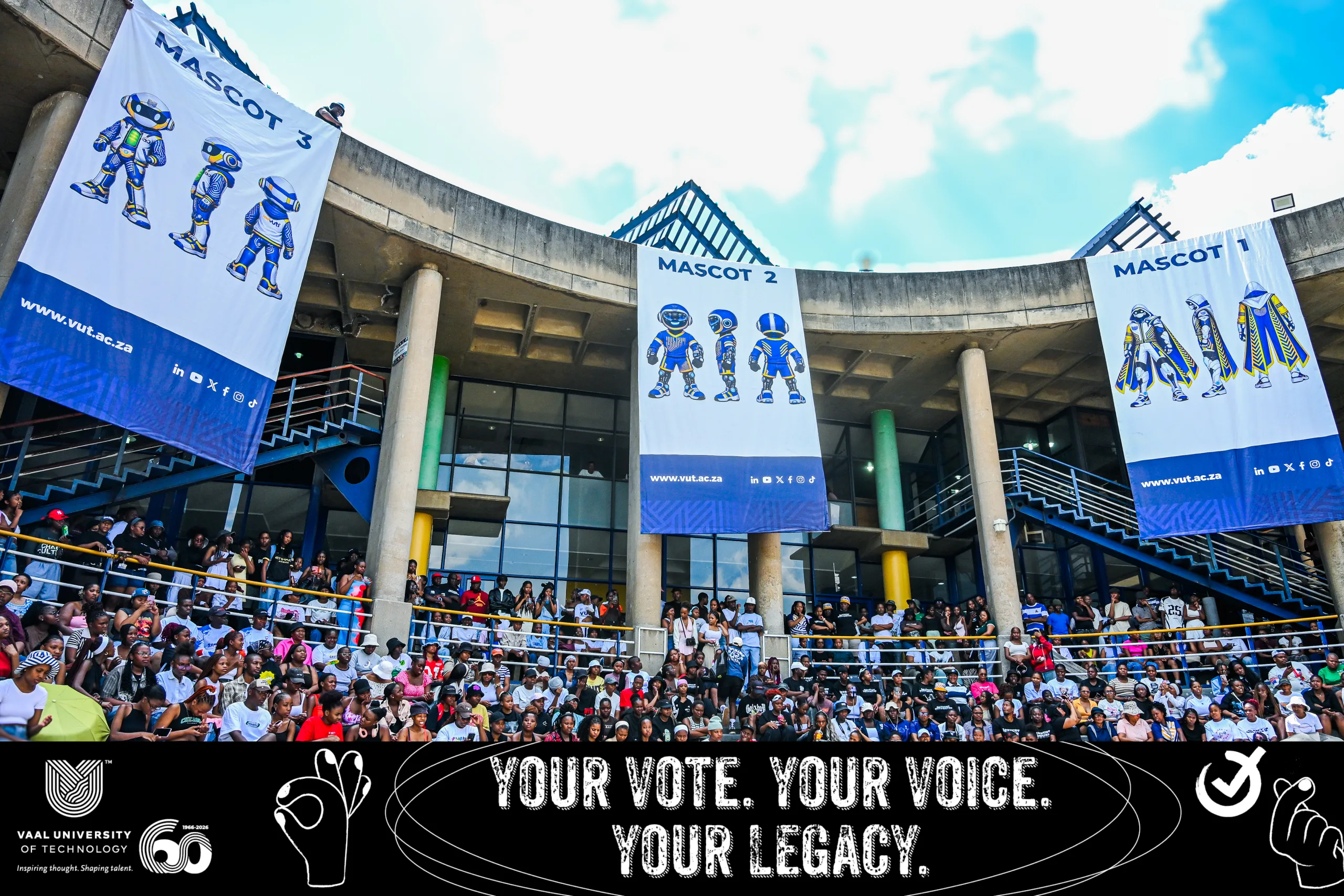 VUT reveals three student-designed mascots as part of its 60th anniversary celebrations, inviting the University community to vote for the character that will represent VUT’s identity, pride and spirit.