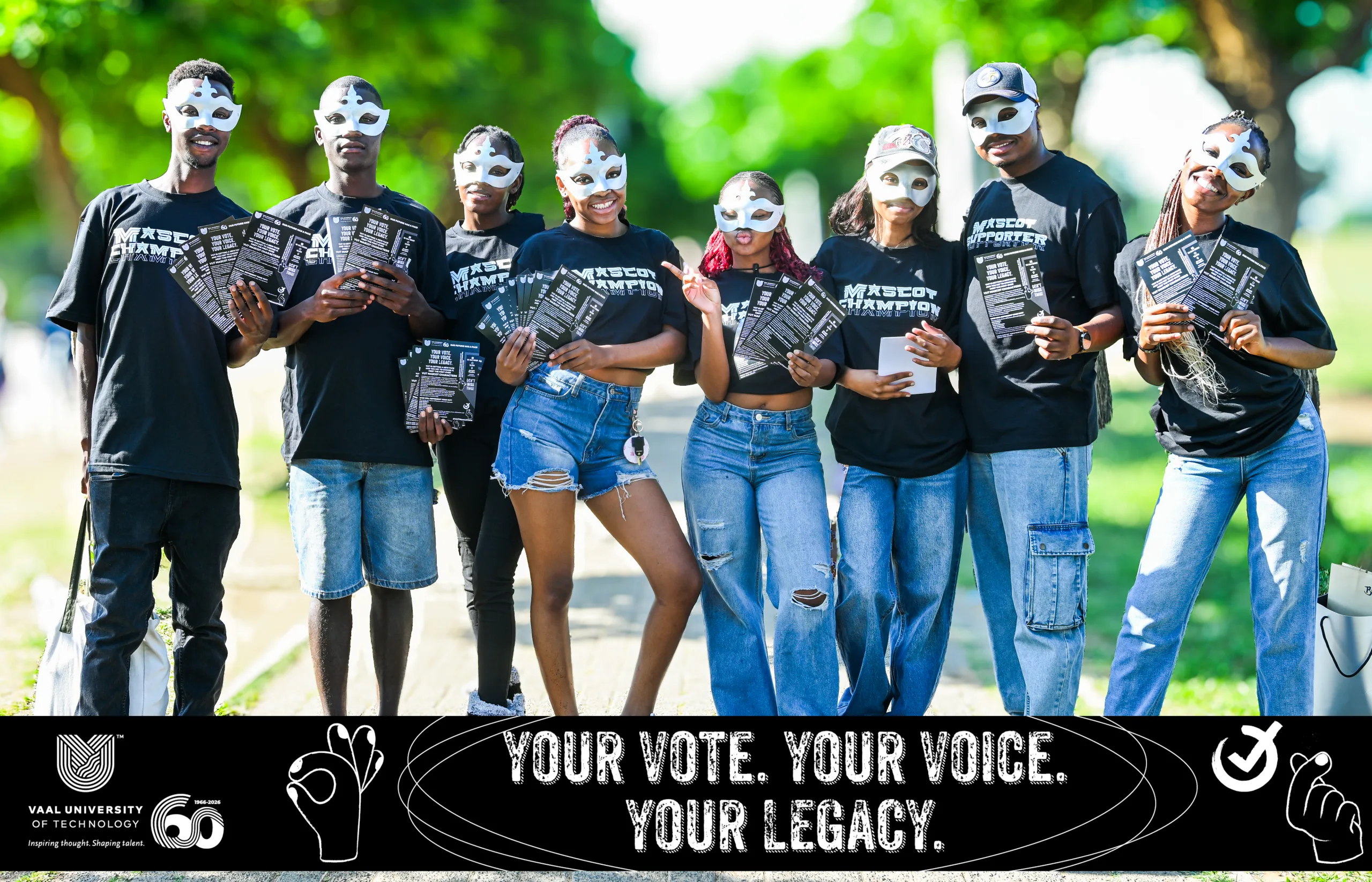 Meta description: The countdown is on! VUT will reveal three mascot contenders and five possible names. Vote for the face that will represent VUT's pride, spirit and future.