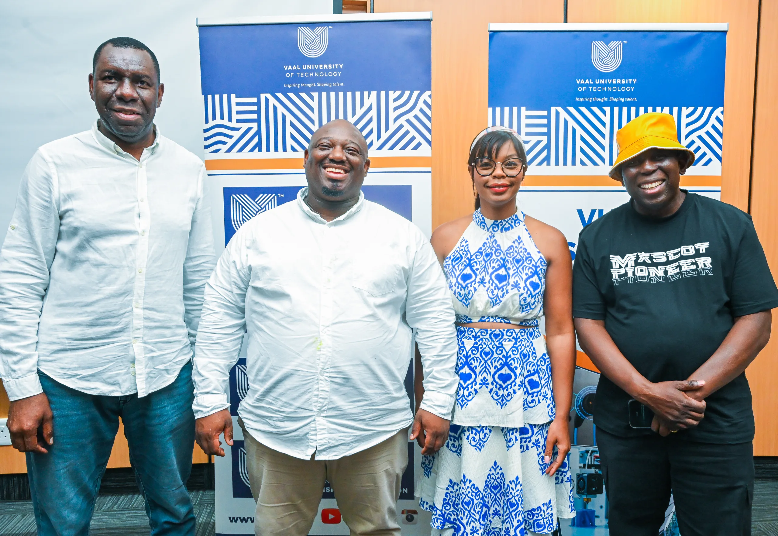 Tech- Entrepreneurship Bootcamp – Vaal University of Technology – Vaal University of Technology Dr Siya Ntutela, Mr Yongama Sweyiya, Ms Noxolo Fani and Mr Ayanda Noma at VUT’s TTI Entrepreneurship Bootcamp, sharing insights and experiences to inspire student entrepreneurship and business innovation.